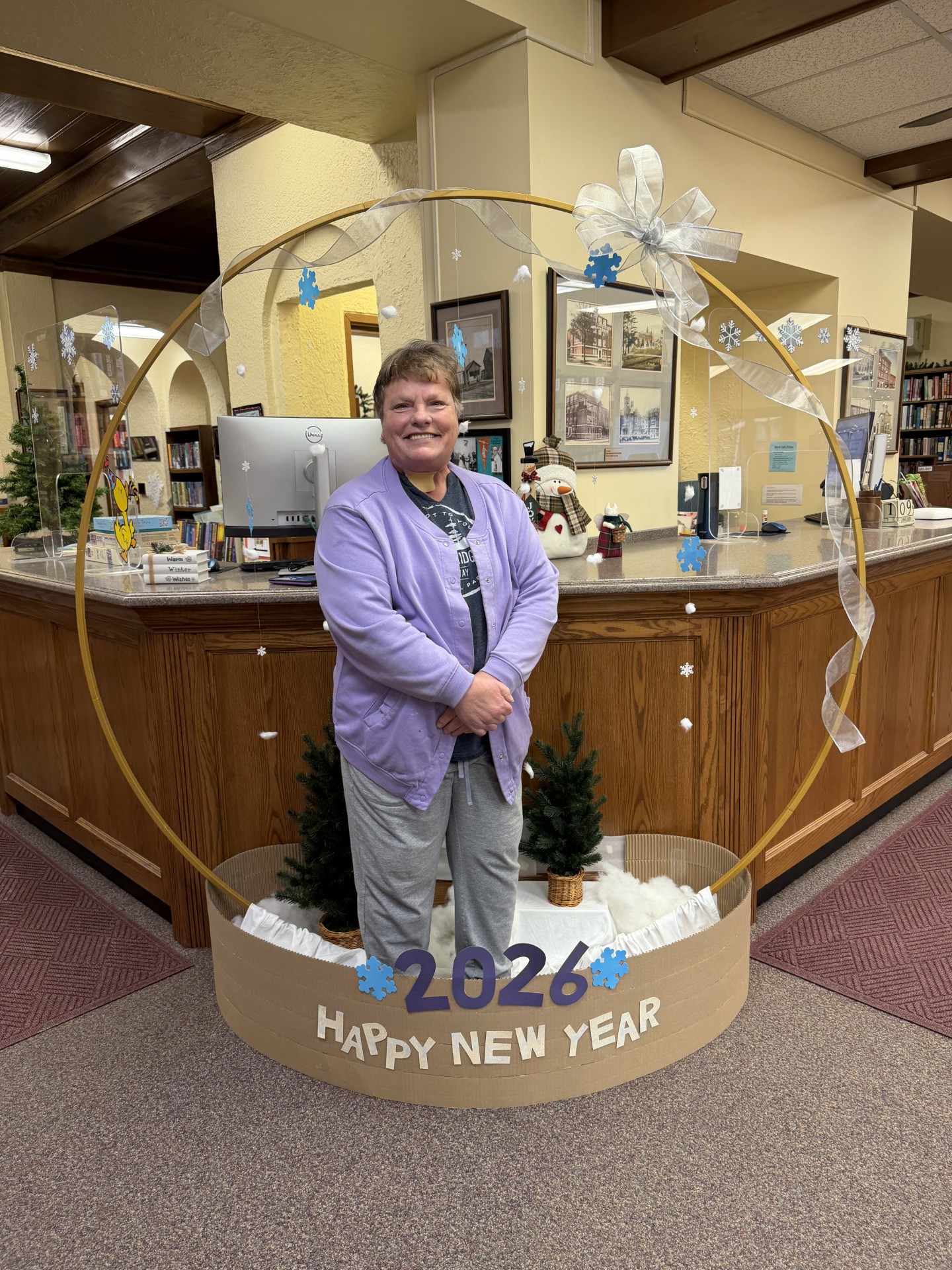 Falconer Library Creates New Year’s Display